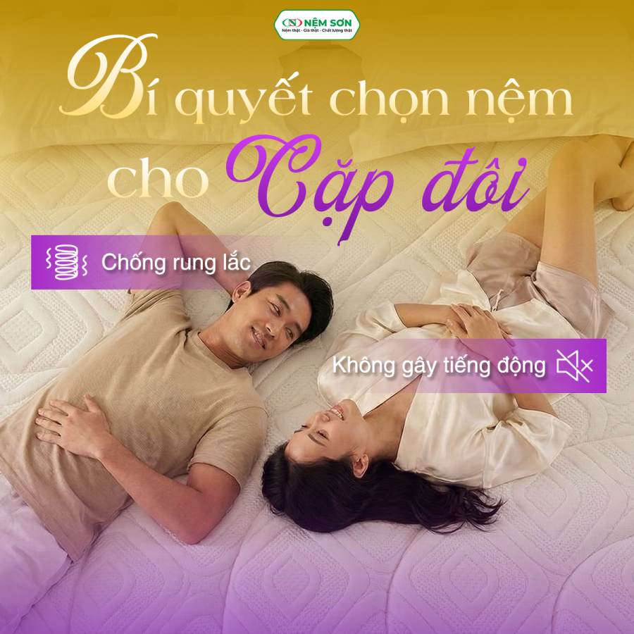 Bí quyết chọn nệm cho cặp đôi: Chống rung lắc, không gây tiếng động