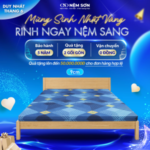 Nệm bông ép cao cấp 9cm – nằm êm, mát lưng, không đau cột sống! Gấp gọn tiện lợi – giá tốt