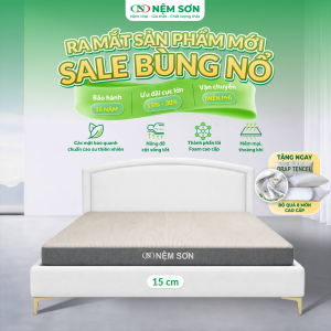 Nệm Cao Su Premium Nệm Sơn 15 cm - Lõi Foam Kết Hợp Cao Su Nguyên Khối Cao Cấp