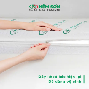 Nệm cao su thiên nhiên nguyên khối white - Dày 10cm - Đầy đủ kích thước