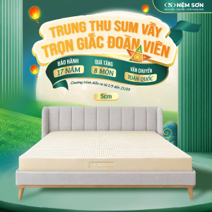 Nệm cao su thiên nhiên nguyên khối white - Dày 5cm - Đầy đủ kích thước