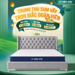 Nệm Foam Cao Su Hybrid AirFresh Nệm Sơn 10cm - Êm ái cao cấp, thoáng khí vượt trội