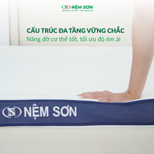 Nệm Foam Cao Su Hybrid AirFresh Nệm Sơn 20cm - Êm ái cao cấp, thoáng khí vượt trội