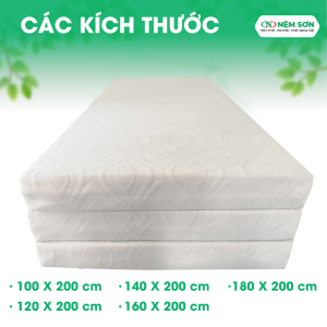 Nệm Xơ Dừa Gấp 3 ORGANIC 5cm - Nệm Sơn - An Toàn Cho Sức Khỏe, Thân Thiện Môi Trường