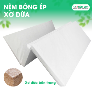 Nệm Xơ Dừa Gấp 3 ORGANIC 5cm - Nệm Sơn - An Toàn Cho Sức Khỏe, Thân Thiện Môi Trường