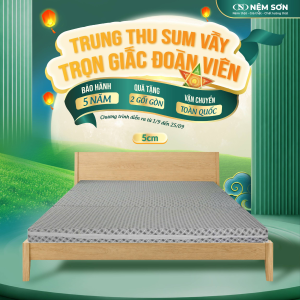 Nệm Xơ Dừa Gấp 3 ORGANIC 5cm - Nệm Sơn - An Toàn Cho Sức Khỏe, Thân Thiện Môi Trường