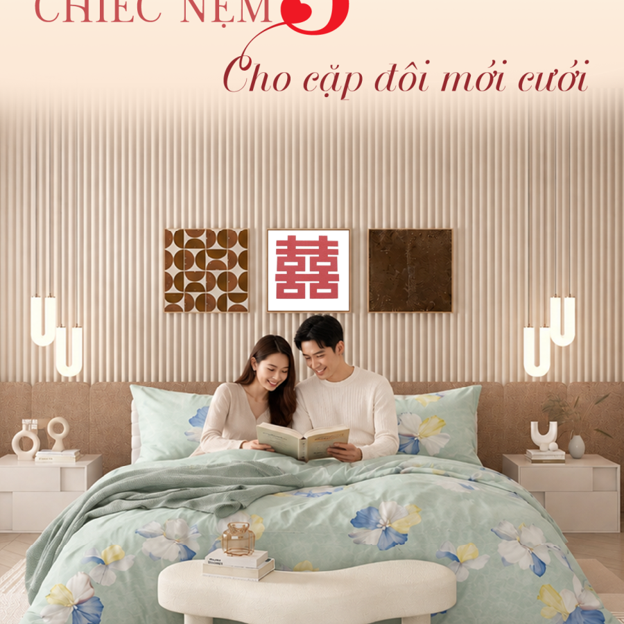 Top 3 chiếc nệm cưới nên đầu tư nhất 2026 cho các cặp đôi
